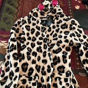 Justice leopard print Robe